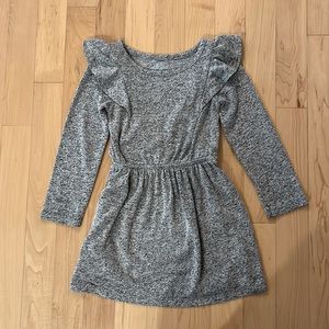 Cat & Jack - 2T - Grey Little girls dress. Ruffled shoulders. Long sleeve.